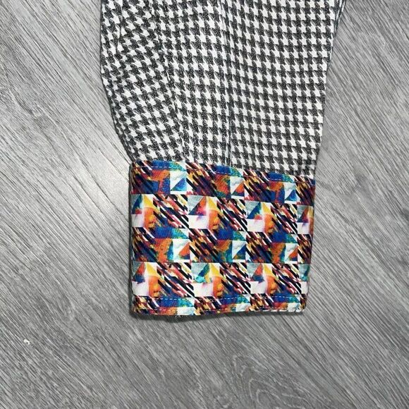 Robert Graham Dress Shirt Men’s XL Long Sleeve Flip Cuff Button Up Geometric - Picture 10 of 16
